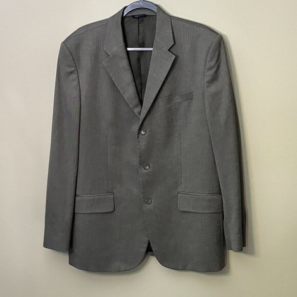 Banana Republic Poly Viscose Dark Tan Blazer Sport Coat 3 Button Men's Size 42R - Picture 11 of 12